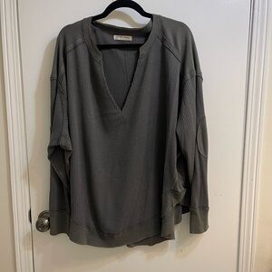 We The Free women’s Green V-Neck Sweater